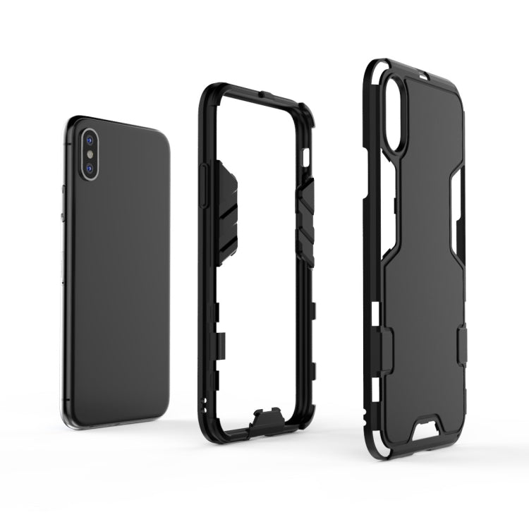 For iPhone XS Max 3 in 1 Full Coverage Shockproof PC + TPU Case