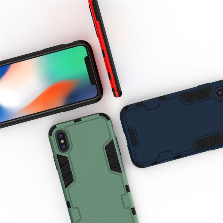 For iPhone XS Max 3 in 1 Full Coverage Shockproof PC + TPU Case