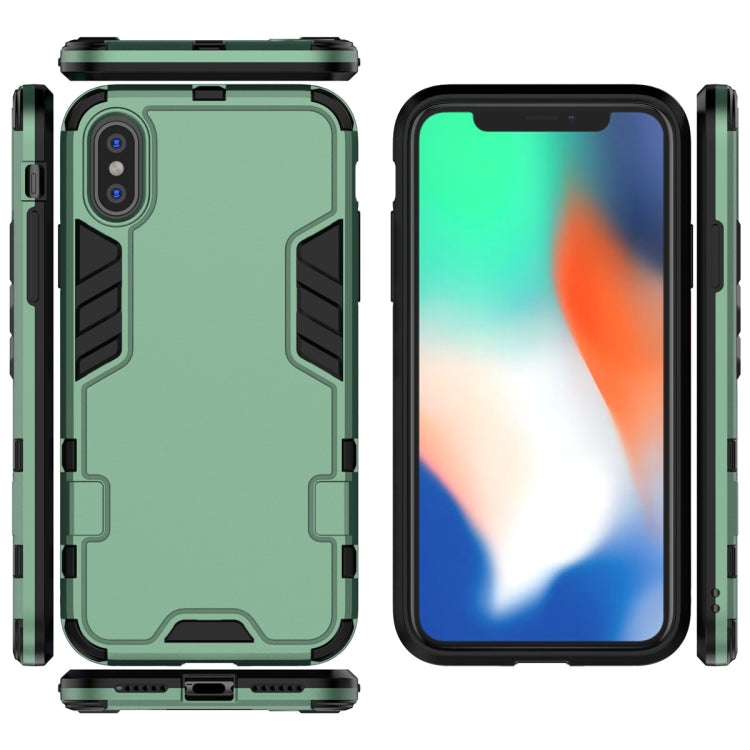 For iPhone XS Max 3 in 1 Full Coverage Shockproof PC + TPU Case