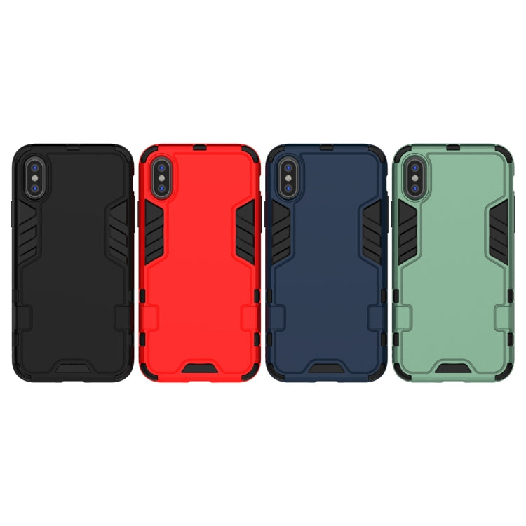 For iPhone XS Max 3 in 1 Full Coverage Shockproof PC + TPU Case