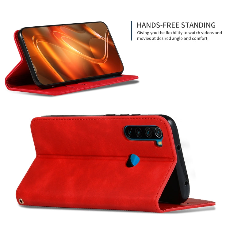 For Xiaomi Redmi Note 8T Retro Skin Feel Business Magnetic Horizontal Flip Leather Case