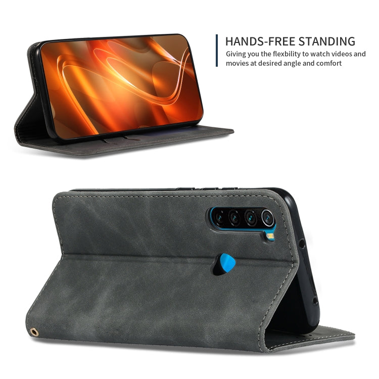 For Xiaomi Redmi Note 8T Retro Skin Feel Business Magnetic Horizontal Flip Leather Case