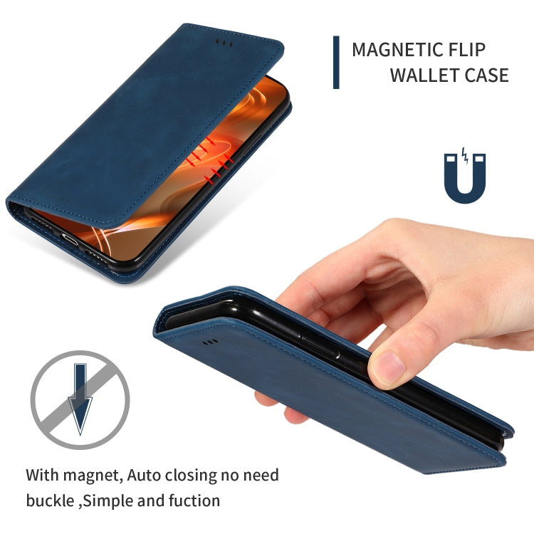 For Xiaomi Redmi Note 8T Retro Skin Feel Business Magnetic Horizontal Flip Leather Case