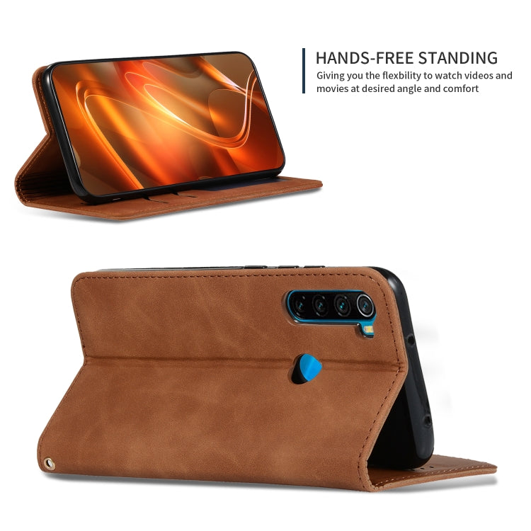 For Xiaomi Redmi Note 8T Retro Skin Feel Business Magnetic Horizontal Flip Leather Case