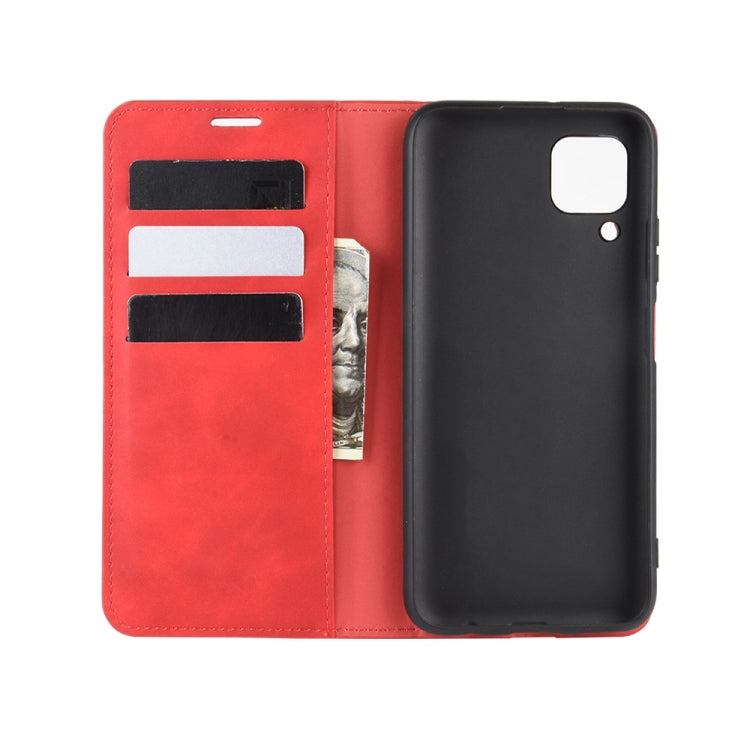 For Huawei nova 6 SE/ P40 Lite / nova 7i Retro-skin Business Magnetic Suction Leather Case with Holder & Card Slots & Wallet