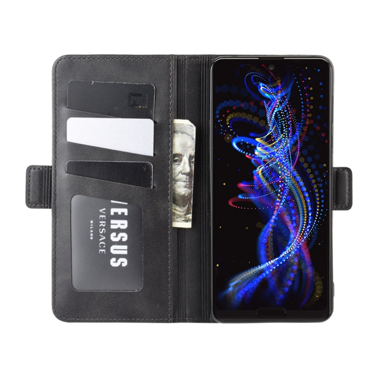 For Sharp Aquos R5G Dual-side Magnetic Buckle Horizontal Flip Leather Case with Holder & Card Slots & Wallet