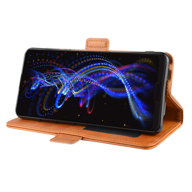 For Sharp Aquos R5G Dual-side Magnetic Buckle Horizontal Flip Leather Case with Holder & Card Slots & Wallet