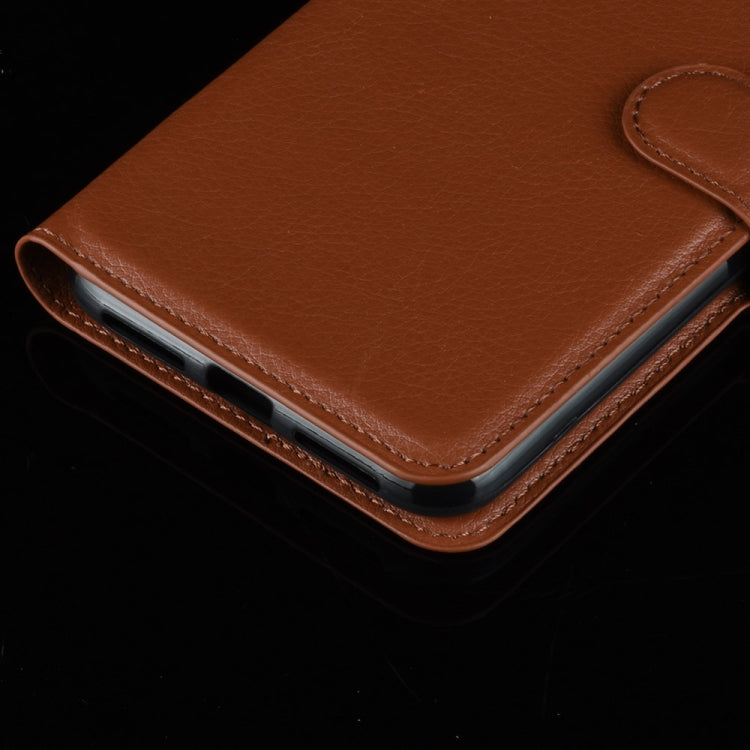 For Sharp Aquos R5G Litchi Texture Horizontal Flip Protective Case with Holder & Card Slots & Wallet