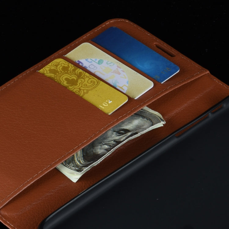 For Sharp Aquos R5G Litchi Texture Horizontal Flip Protective Case with Holder & Card Slots & Wallet