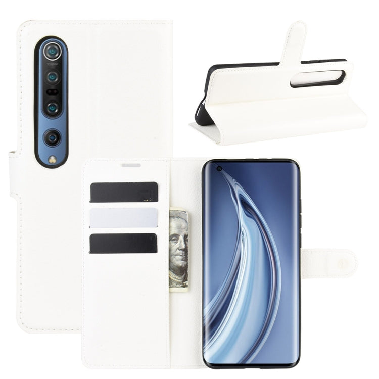 For Xiaomi Mi 10 / Mi 10 Pro Litchi Texture Horizontal Flip Protective Case with Holder & Card Slots & Wallet