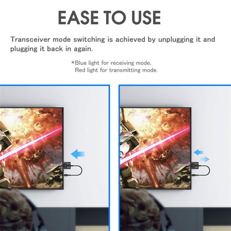 JEDX-TR6 USB Bluetooth 5.0 Music Transmitter Receiver 2 in 1 TV Bluetooth Transmitter Speaker Bluetooth Receiver
