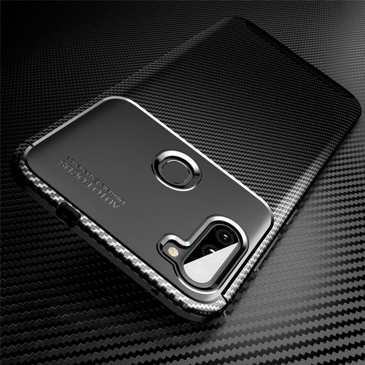 Fo Galaxy A11 Carbon Fiber Texture Shockproof TPU Case