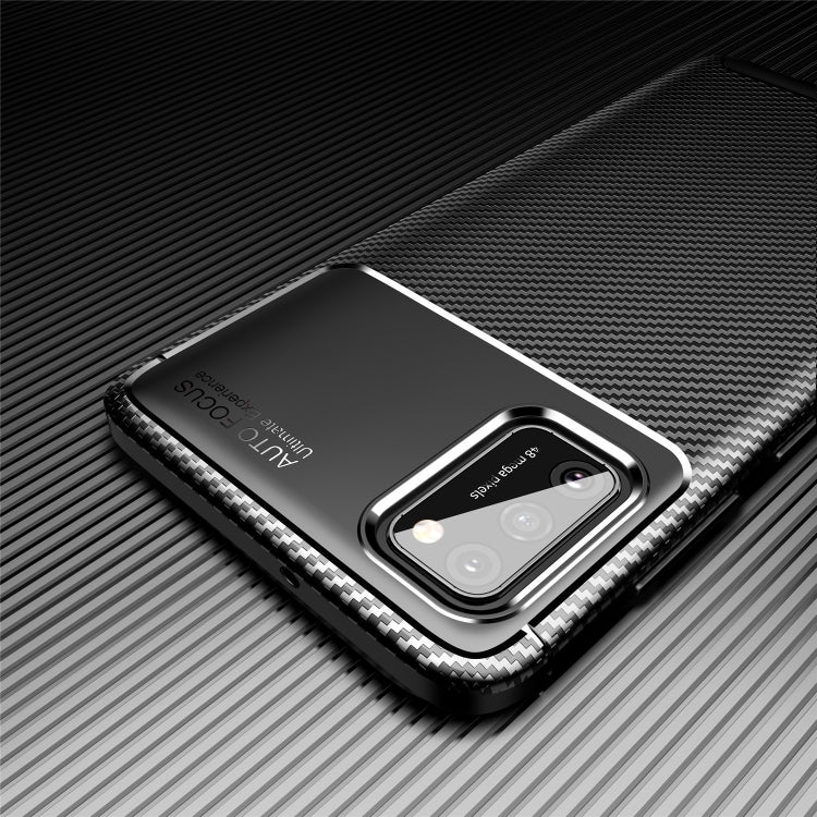 For Galaxy A41 Carbon Fiber Texture Shockproof TPU Case