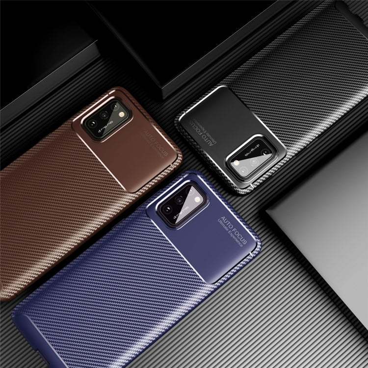 For Galaxy A41 Carbon Fiber Texture Shockproof TPU Case