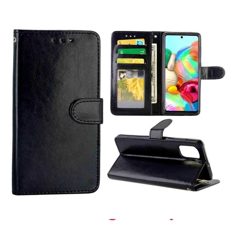 For Galaxy A71 Crazy Horse Texture Leather Horizontal Flip Protective Case with Holder & Card Slots & Wallet & Photo Frame