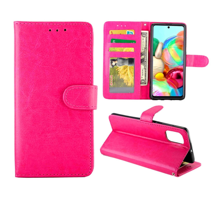 For Galaxy A71 Crazy Horse Texture Leather Horizontal Flip Protective Case with Holder & Card Slots & Wallet & Photo Frame