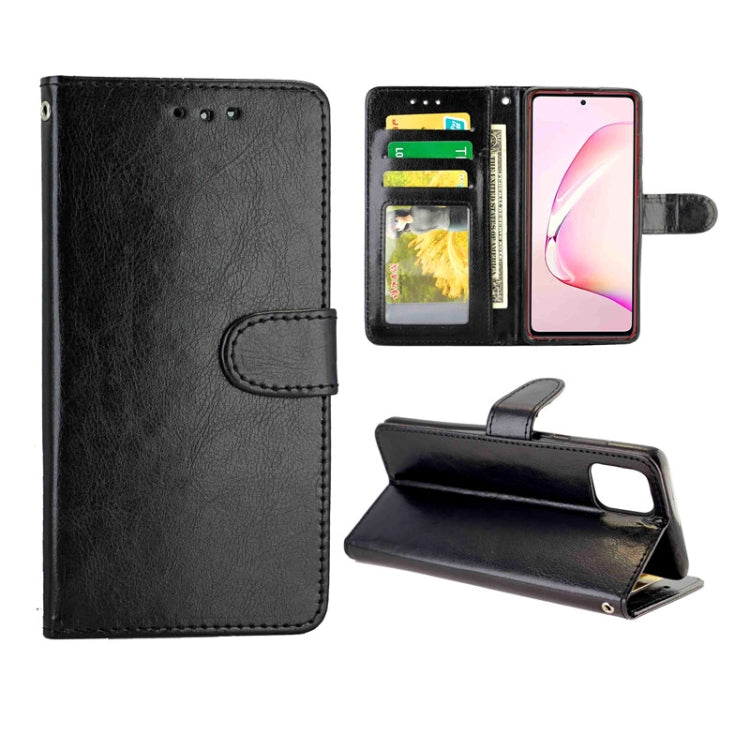 For Galaxy Note 10 Lite Crazy Horse Texture Leather Horizontal Flip Protective Case with Holder & Card Slots & Wallet & Photo Frame