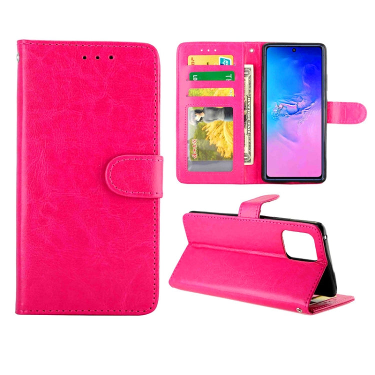 For Galaxy S10 Lite Crazy Horse Texture Leather Horizontal Flip Protective Case with Holder & Card Slots & Wallet & Photo Frame