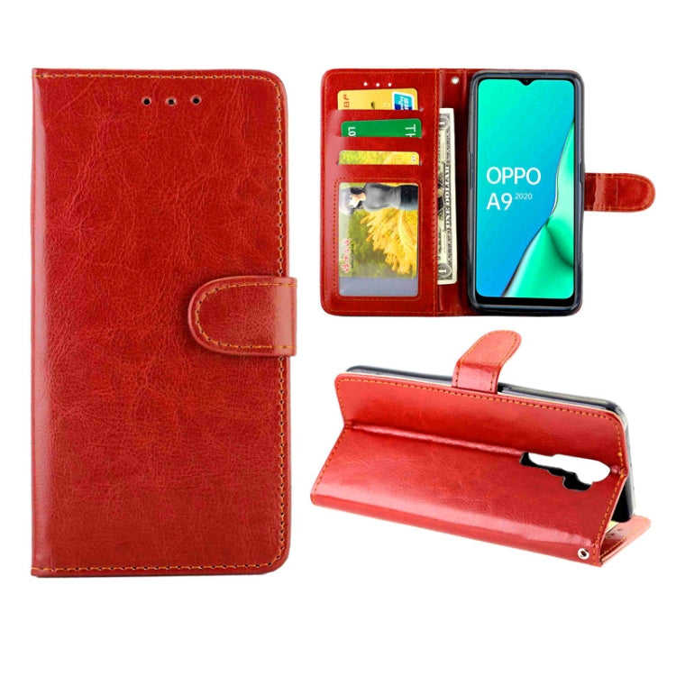 For OPPO A9 (2020) / A5 (2020) Crazy Horse Texture Leather Horizontal Flip Protective Case with Holder & Card Slots & Wallet & Photo Frame