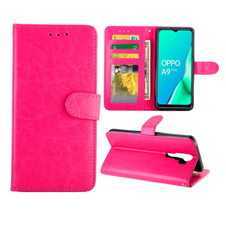 For OPPO A9 (2020) / A5 (2020) Crazy Horse Texture Leather Horizontal Flip Protective Case with Holder & Card Slots & Wallet & Photo Frame