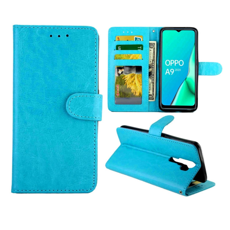 For OPPO A9 (2020) / A5 (2020) Crazy Horse Texture Leather Horizontal Flip Protective Case with Holder & Card Slots & Wallet & Photo Frame