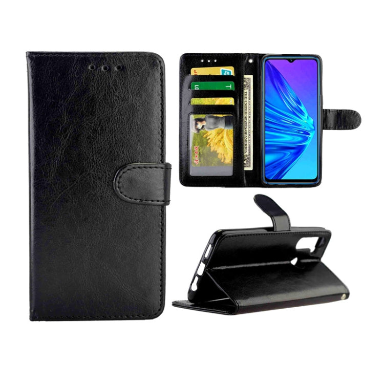 For OPPO Realme 5 Crazy Horse Texture Leather Horizontal Flip Protective Case with Holder & Card Slots & Wallet & Photo Frame