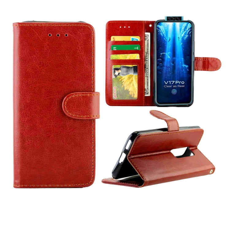 For Vivo V17 Pro Crazy Horse Texture Leather Horizontal Flip Protective Case with Holder & Card Slots & Wallet & Photo Frame