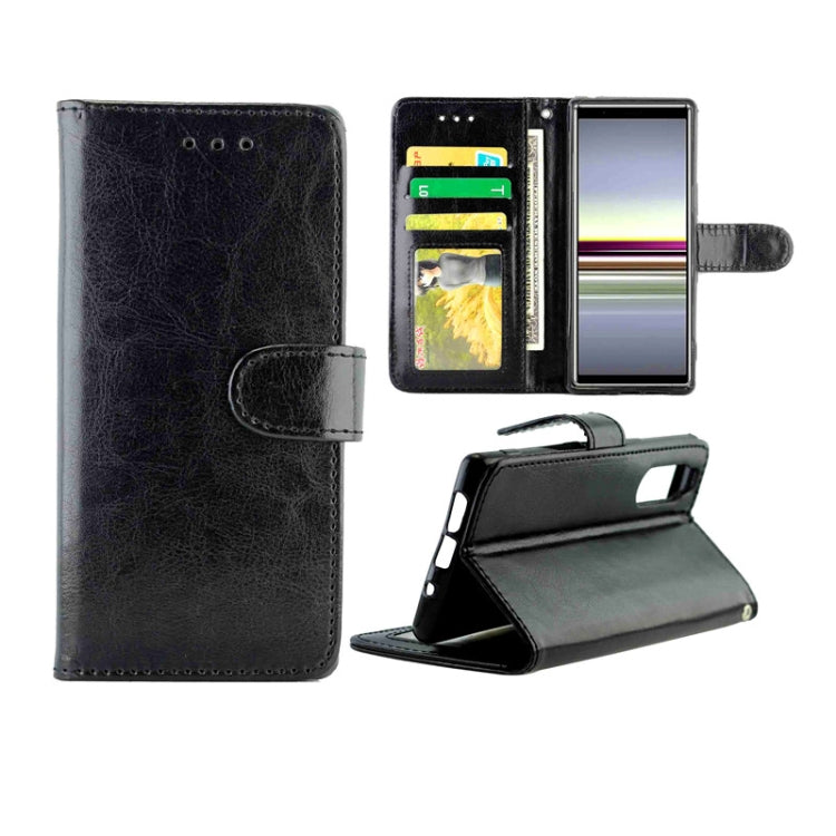 For Sony Xperia 5 Crazy Horse Texture Leather Horizontal Flip Protective Case with Holder & Card Slots & Wallet & Photo Frame