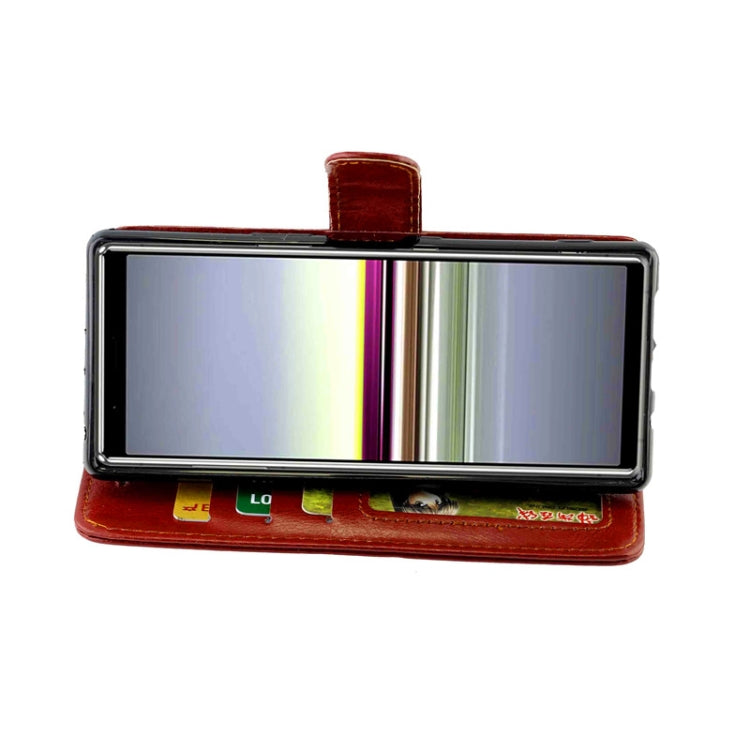 For Sony Xperia 5 Crazy Horse Texture Leather Horizontal Flip Protective Case with Holder & Card Slots & Wallet & Photo Frame
