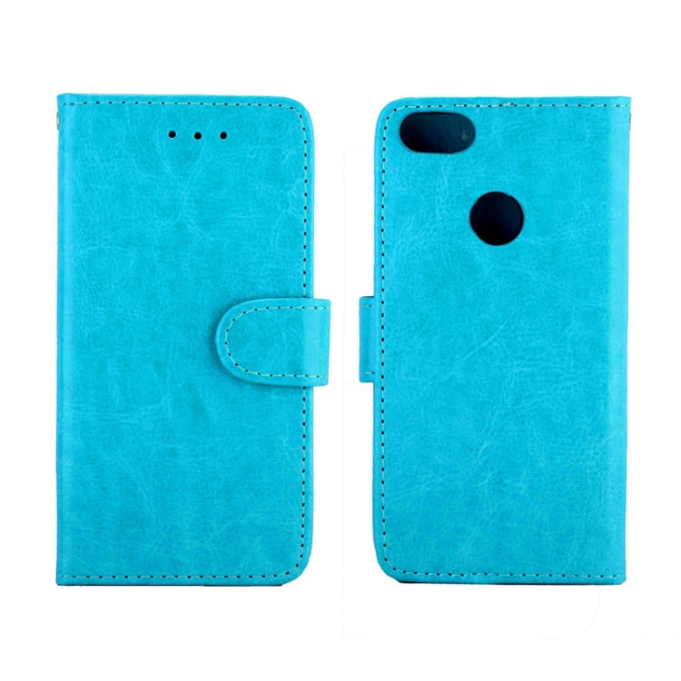 For Motorola MOTO E6 Play Crazy Horse Texture Leather Horizontal Flip Protective Case with Holder & Card Slots & Wallet & Photo Frame