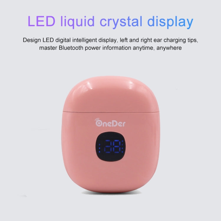 Oneder W16 TWS Bluetooth 5.0 Wireless Bluetooth Earphone with Charging Box, Support HD Call & LED Display Battery