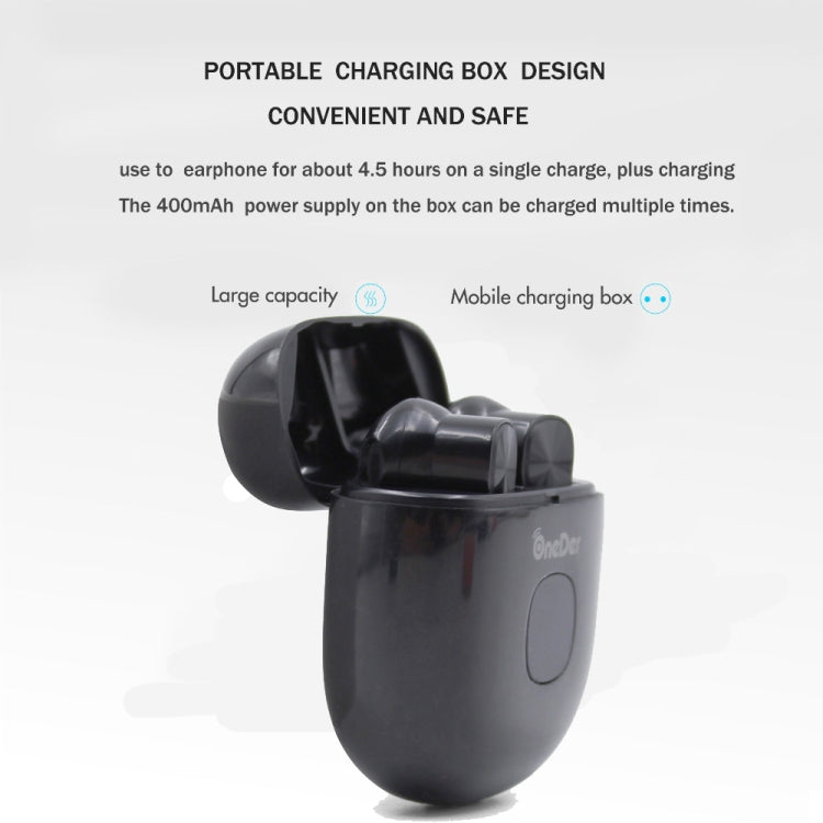Oneder W16 TWS Bluetooth 5.0 Wireless Bluetooth Earphone with Charging Box, Support HD Call & LED Display Battery