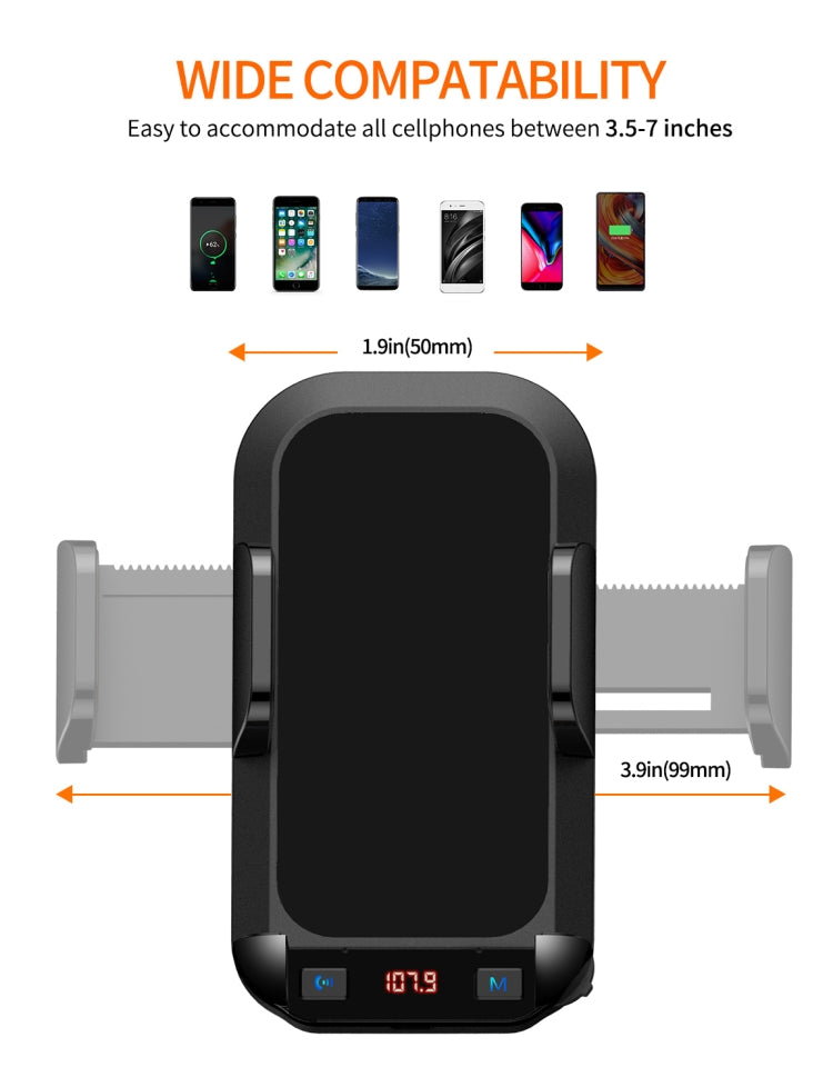 Car Talk Music playback 5.0 Car Bluetooth FM Bracket