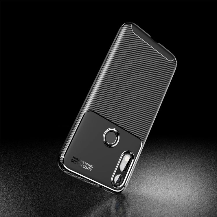 For Mootora MOTO E7 Carbon Fiber Texture Shockproof TPU Case(Black)