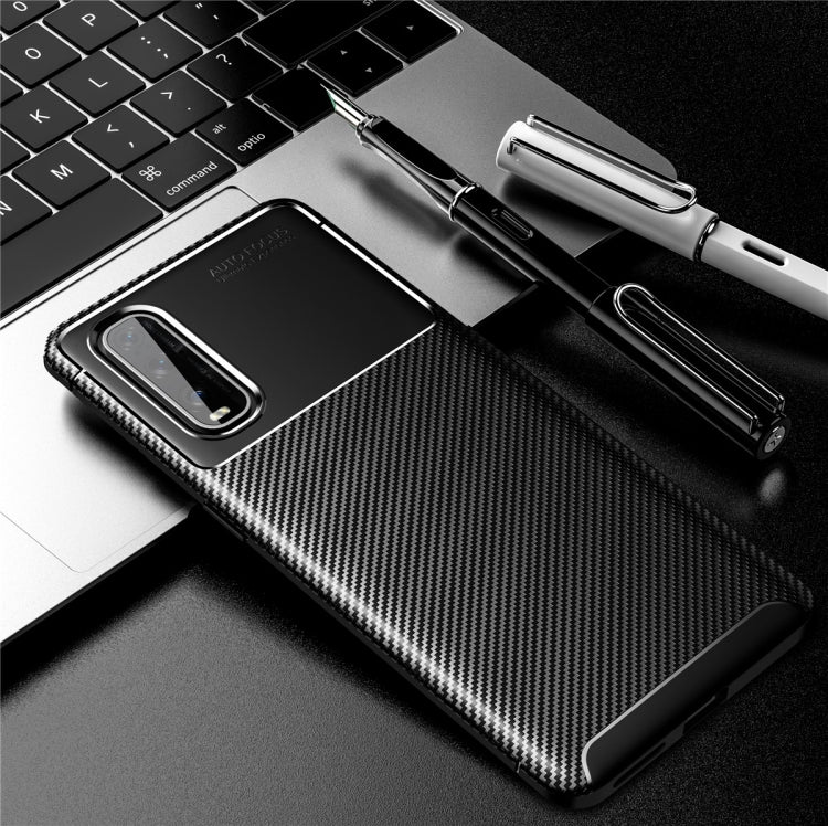 For OPPO Find X2 Carbon Fiber Texture Shockproof TPU Case