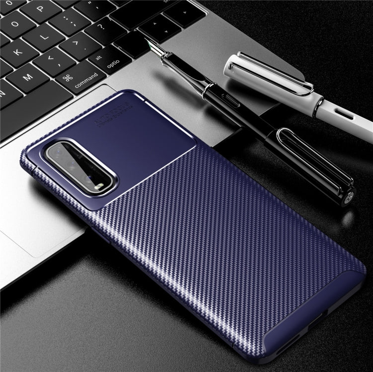 For OPPO Find X2 Carbon Fiber Texture Shockproof TPU Case
