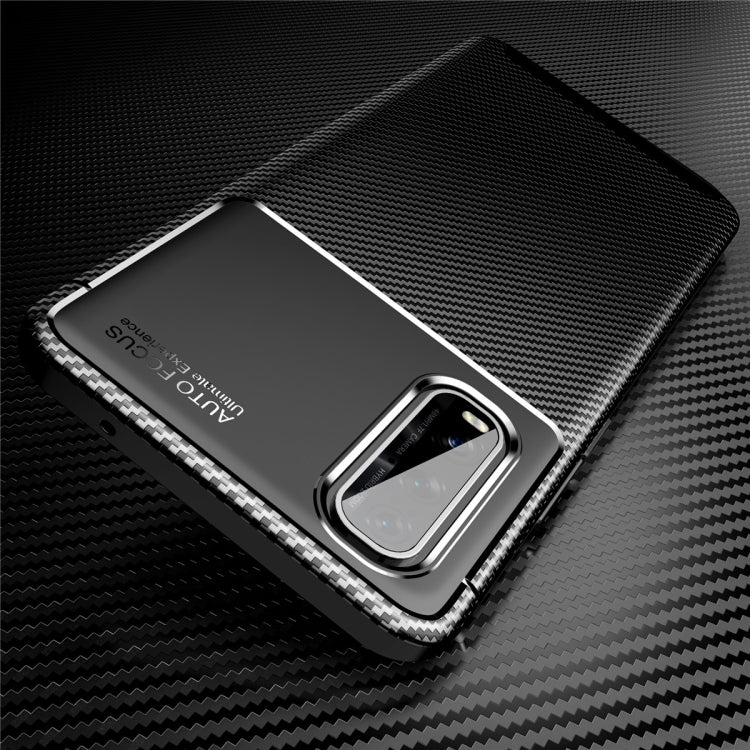 For OPPO Find X2 Carbon Fiber Texture Shockproof TPU Case