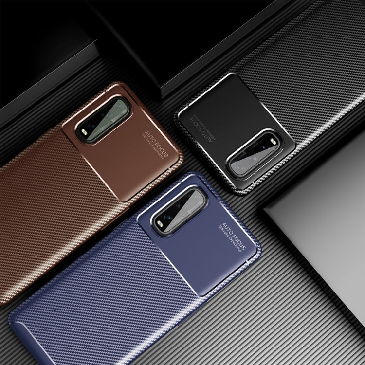 For OPPO Find X2 Carbon Fiber Texture Shockproof TPU Case