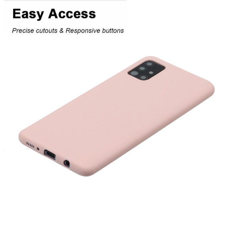 For Galaxy A71 Frosted Candy-Colored Ultra-thin TPU Phone Case