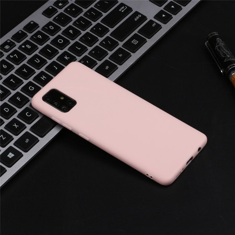 For Galaxy A71 Frosted Candy-Colored Ultra-thin TPU Phone Case