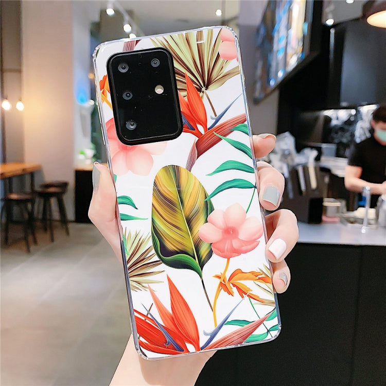 For Galaxy S20 Plus Smooth Flower Series IMD TPU Case