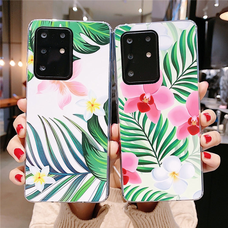 For Galaxy S20 Plus Smooth Flower Series IMD TPU Case