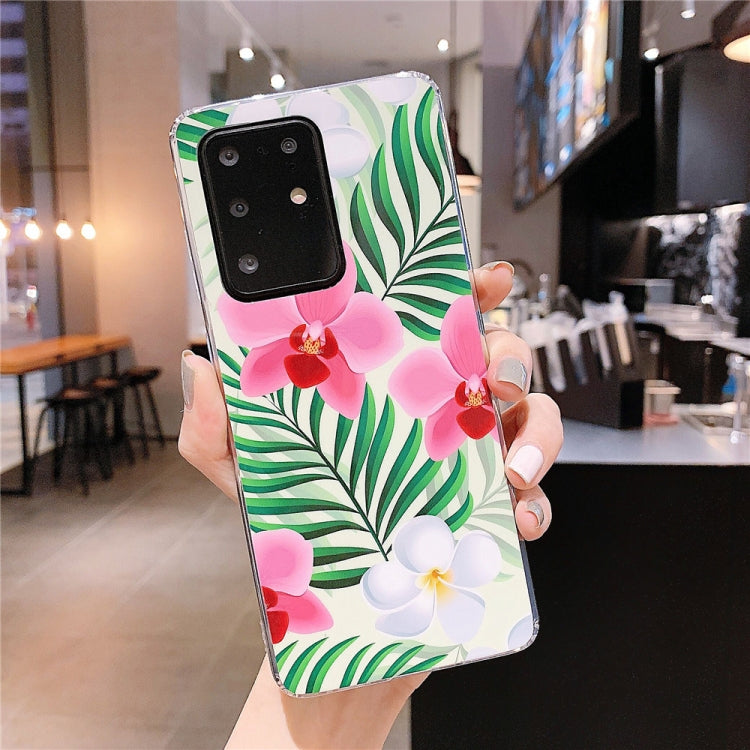 For Galaxy S20 Plus Smooth Flower Series IMD TPU Case