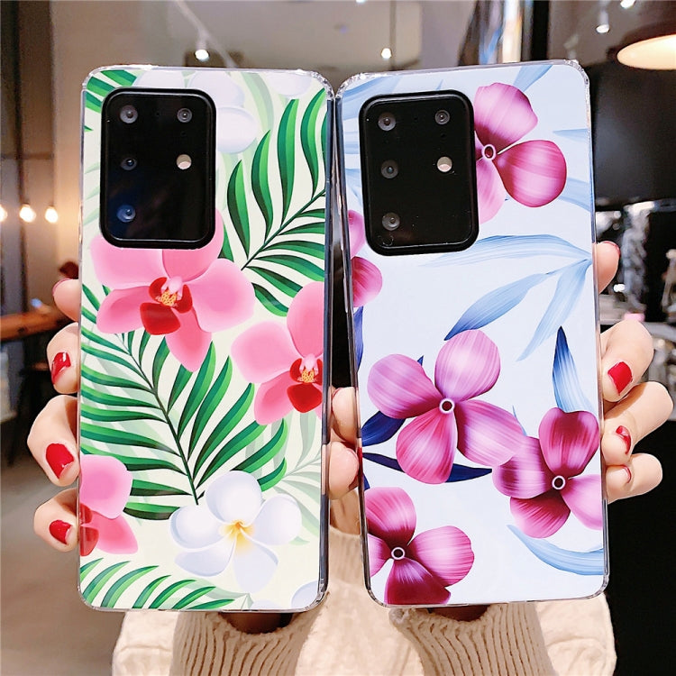 For Galaxy S20 Plus Smooth Flower Series IMD TPU Case