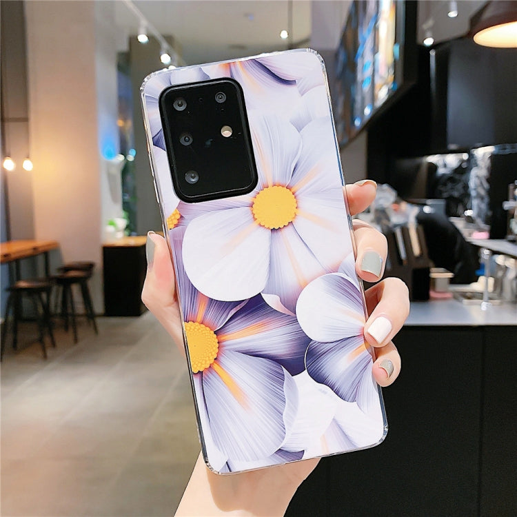 For Galaxy A71 Smooth Flower Series IMD TPU Case