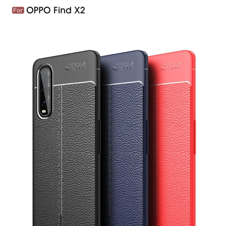 For OPPO Find X2 Litchi Texture TPU Shockproof Case