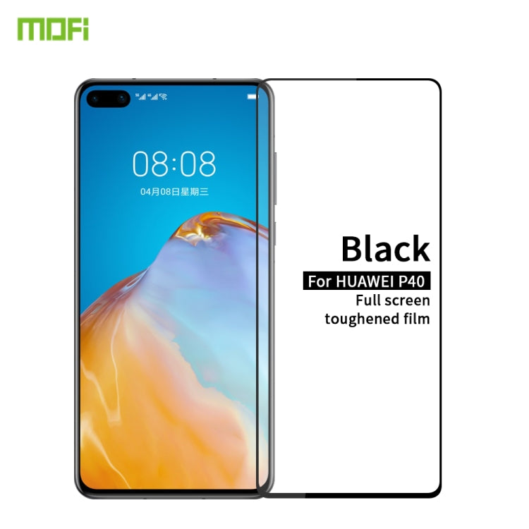 For Huawei P40 MOFI 9H 2.5D Full Screen Tempered Glass Film