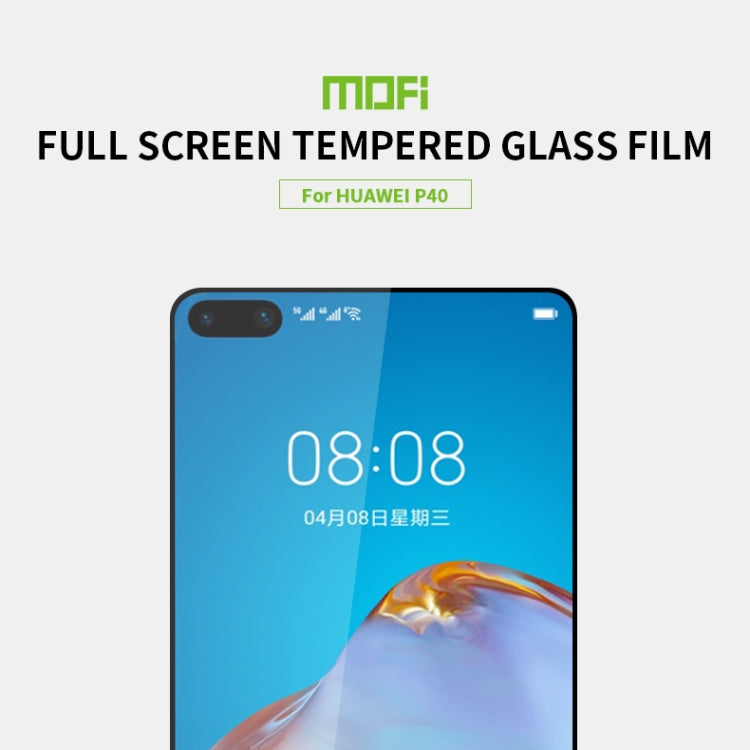 For Huawei P40 MOFI 9H 2.5D Full Screen Tempered Glass Film
