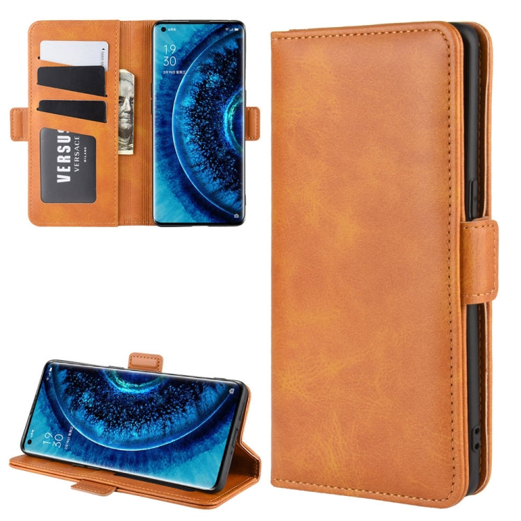 For OPPO Find X2 Dual-side Magnetic Buckle Horizontal Flip Leather Case with Holder & Card Slots & Wallet