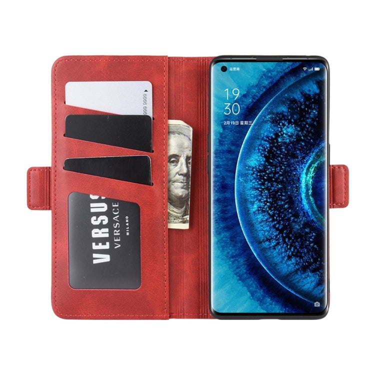 For OPPO Find X2 Dual-side Magnetic Buckle Horizontal Flip Leather Case with Holder & Card Slots & Wallet